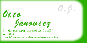 otto janovicz business card